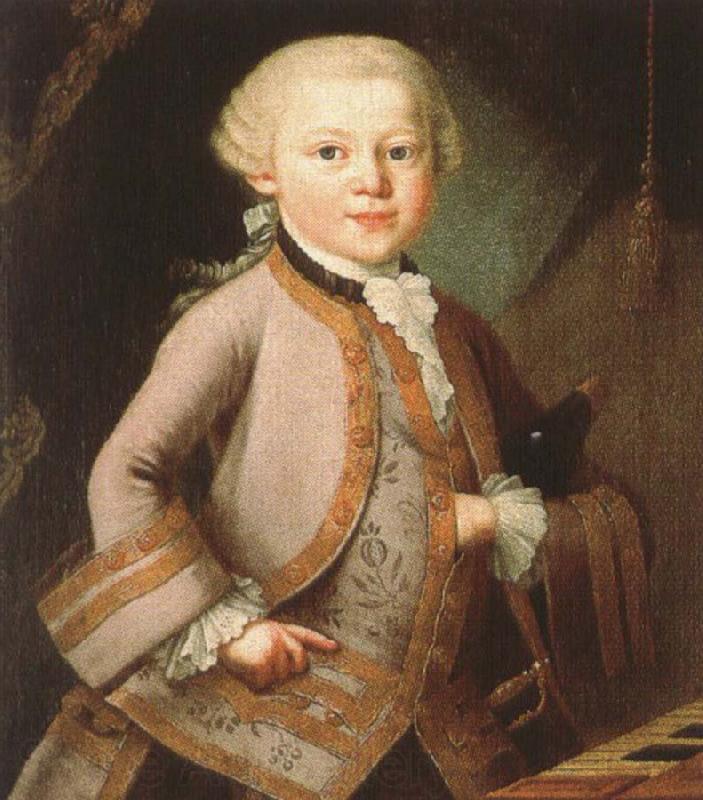 antonin dvorak mozart at the age of six in court dress, painted p a lorenzoni Norge oil painting art